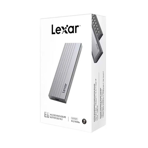  Box ổ cứng Lexar E6 LPAE06N-RNBNG SSD M.2 PCIe NVMe Gen3x4 / Gen4x4 Type-C 
