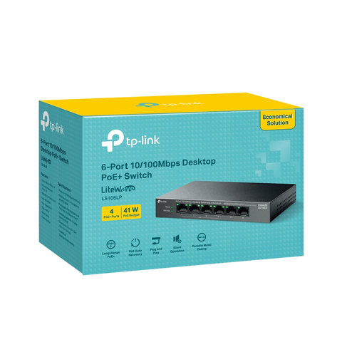  Thiết bị mạng Switch TP-LINK LS106LP (6 Cổng) 