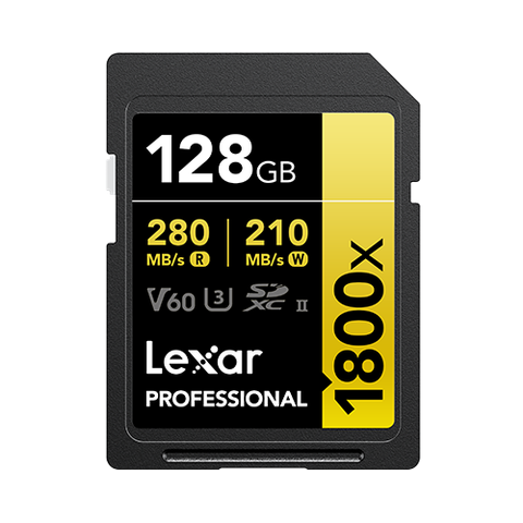  Thẻ nhớ Lexar SD Professional 1800x 128GB SDXC UHS-II Card GOLD LSD1800128G-BNNNG 