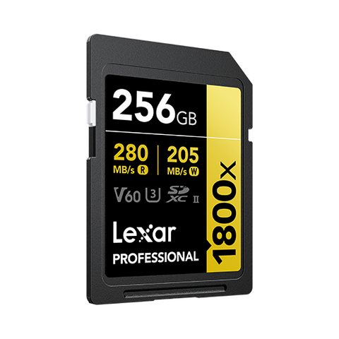  Thẻ nhớ Lexar SD Professional 1800x 256GB SDXC UHS-II Card GOLD LSD1800256G-BNNNG 