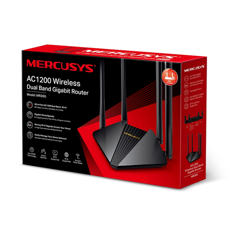  Thiết bị mạng Router Wifi Mercusys MR30G AC1200 