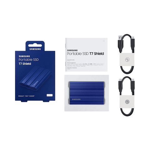  Ổ cứng di động SSD Samsung Portable T7 Shield Portable 1TB MU-PE1T0R/WW (Màu Xanh) 