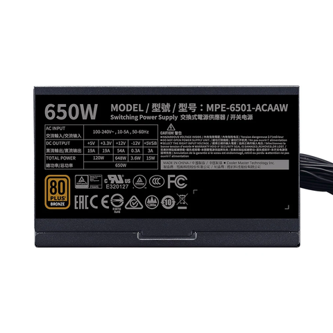  Nguồn máy tính Cooler Master MWE Bronze 650W V2 230V 80 Plus Bronze (650W) 