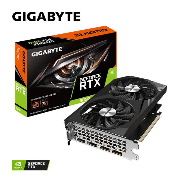  Card màn hình Gigabyte GeForce RTX 3050 WINDFORCE OC V2 8GB N3050WF2OCV2-8GD 