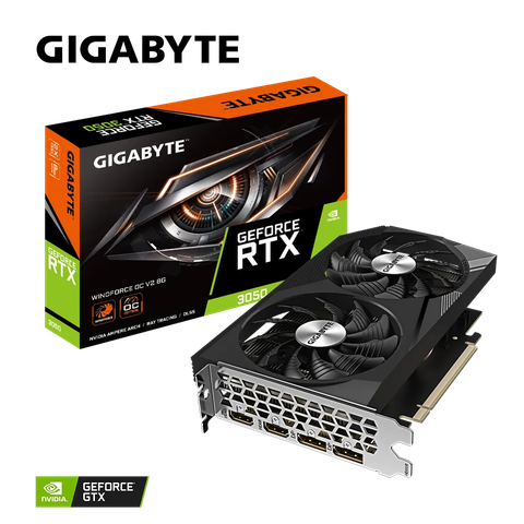  Card màn hình Gigabyte GeForce RTX 3050 WINDFORCE OC V2 8GB N3050WF2OCV2-8GD 