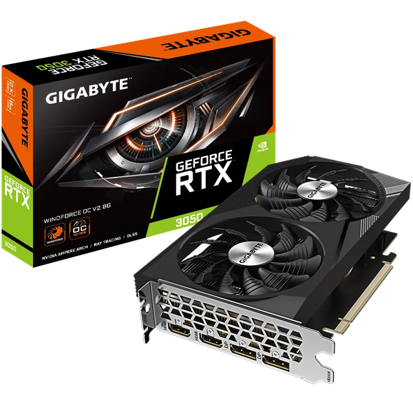  Card màn hình Gigabyte GeForce RTX 3050 WINDFORCE OC V2 8GB N3050WF2OCV2-8GD 
