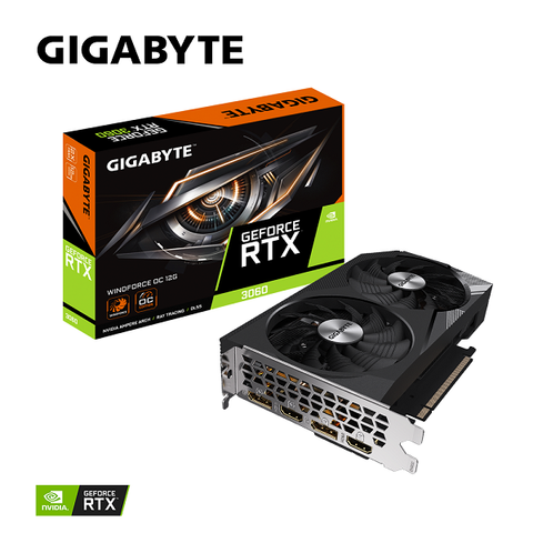  Card màn hình Gigabyte GeForce RTX 3060 WINDFORCE OC 12G (N3060WF2OC-12GD) 
