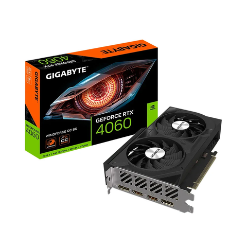  Card màn hình Gigabyte GeForce RTX 4060 WINDFORCE OC 8G 8GB GDDR6 (N4060WF2OC-8GD) 