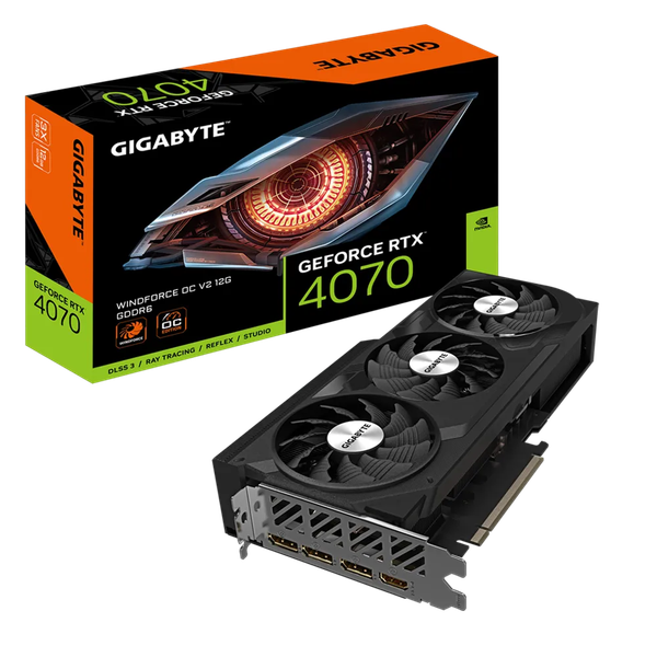 Card màn hình VGA Gigabyte RTX 4070 WINDFORCE OC V2 12GB N4070WF3OCV2-12GD 