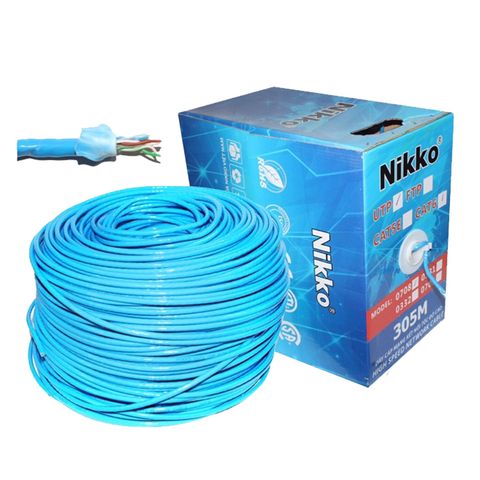  Dây cáp mạng Nikko 0708 CAT 6 305m 