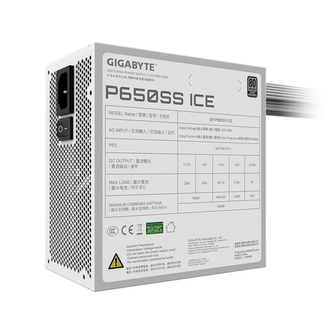  Nguồn máy tính Gigabyte P650SS ICE 80 Plus Silver (650W) 
