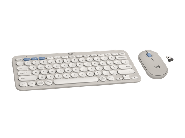  Combo Bàn phím + Chuột Logitech PEBBLE 2 (Không dây - Kết nối USB, BLUETOOTH - TONAL SAND) 