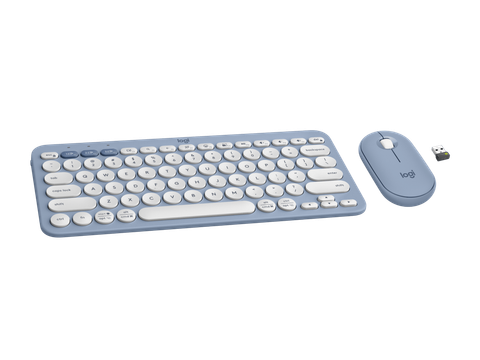  Combo Bàn phím + Chuột Logitech PEBBLE 2 (Không dây - Kết nối USB, BLUETOOTH - TONAL BLUE) 