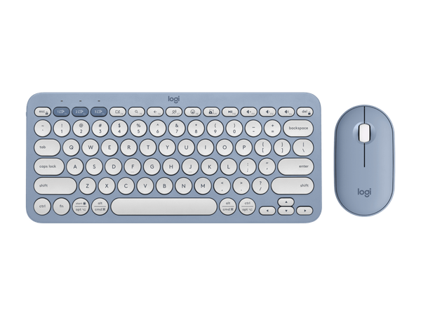  Combo Bàn phím + Chuột Logitech PEBBLE 2 (Không dây - Kết nối USB, BLUETOOTH - TONAL BLUE) 