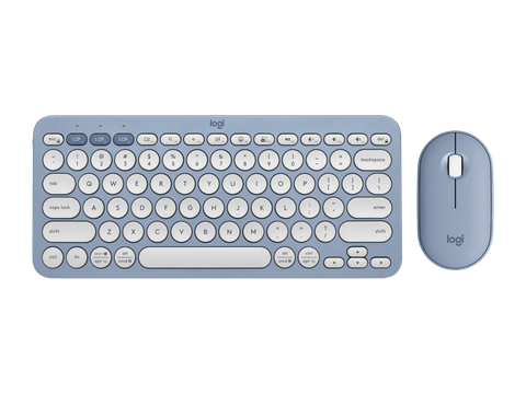  Combo Bàn phím + Chuột Logitech PEBBLE 2 (Không dây - Kết nối USB, BLUETOOTH - TONAL BLUE) 