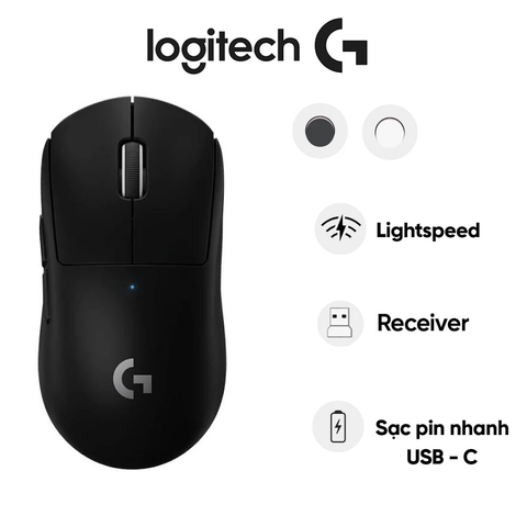  Chuột máy tính Logitech Gaming Pro X Superlight 2 ( Không dây - Đen ) 