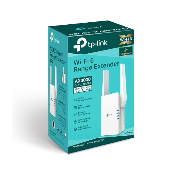  Thiết bị mạng Bộ Mở Rộng Sóng Wifi TP-LINK RE705X (Trắng) 