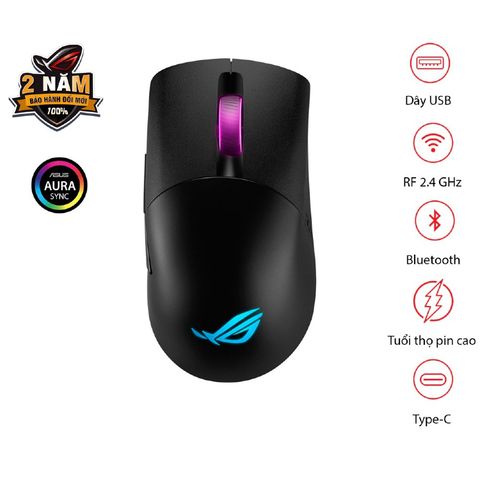  Chuột máy tính Không Dây Gaming ASUS ROG KERIS WIRELESS (Đen) 