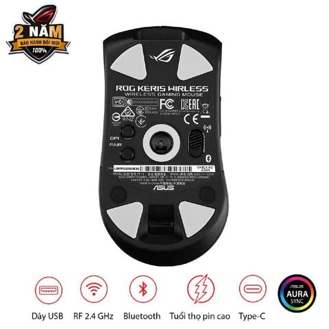  Chuột máy tính Không Dây Gaming ASUS ROG KERIS WIRELESS (Đen) 