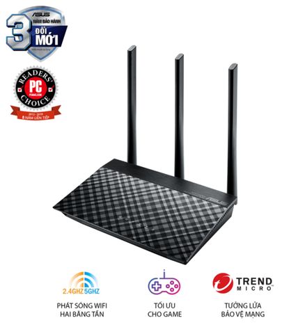  Thiết bị mạng Router Wifi ASUS RT-AC53 (Giải trí đa phương tiện) 