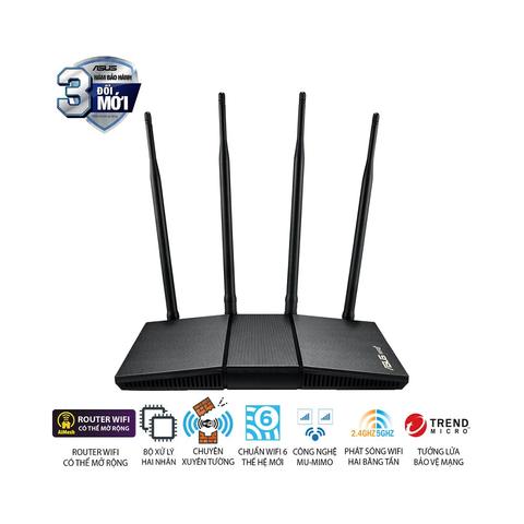  Thiết bị mạng Router Wifi ASUS RT-AX1800HP (Wifi 6 Xuyên tường) 