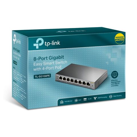  Thiết bị mạng Switch TP-LINK TL-SG108PE (8 Cổng) 