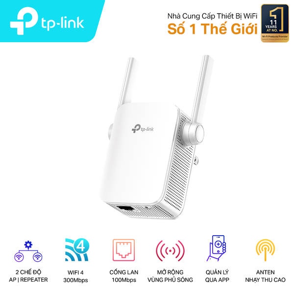  Thiết bị mạng Bộ Mở Rộng Sóng Wifi TP-LINK TL-WA855RE Chuẩn N 