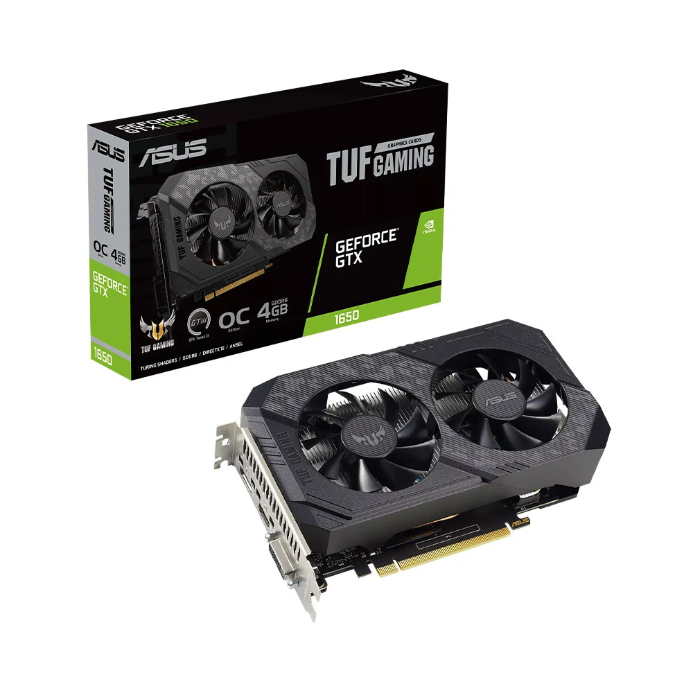  Card màn hình ASUS TUF Gaming GeForce GTX 1650 OC Edition 4GB GDDR6 (TUF-GTX1650-O4GD6-P-V2-GAMING) 