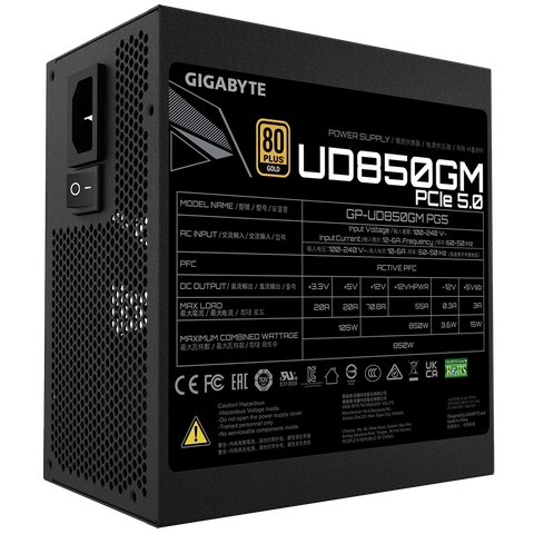  Nguồn máy tính Gigabyte UD850GM PG5 80 Plus Gold Full Modular GP-UD850GM-PG5 (850W) 