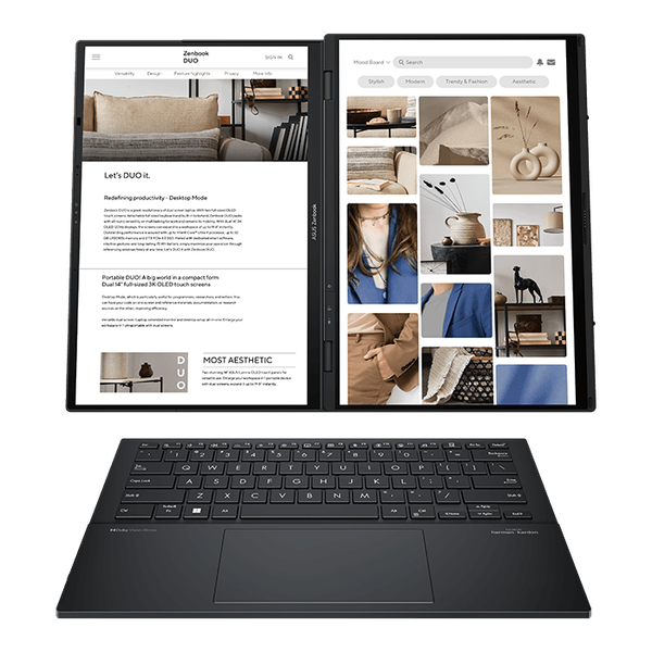  Laptop ASUS ZenBook Duo OLED UX8406MA-PZ142W Ultra 9 185H| 32GB| 1TB| OB| 2x 14