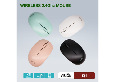  Chuột không dây Vision Q1 (Không dây - Kết nối USB) 