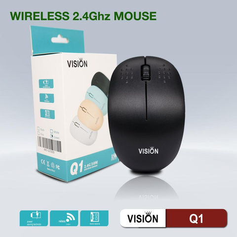  Chuột không dây Vision Q1 (Không dây - Kết nối USB) 