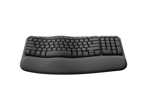  Bàn phím máy tính Logitech Wave Keys Ergonomic (Không dây - Kết nối USB, Bluetooth) 