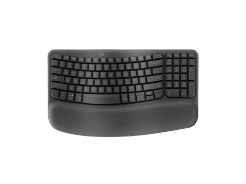  Bàn phím máy tính Logitech Wave Keys Ergonomic (Không dây - Kết nối USB, Bluetooth) 