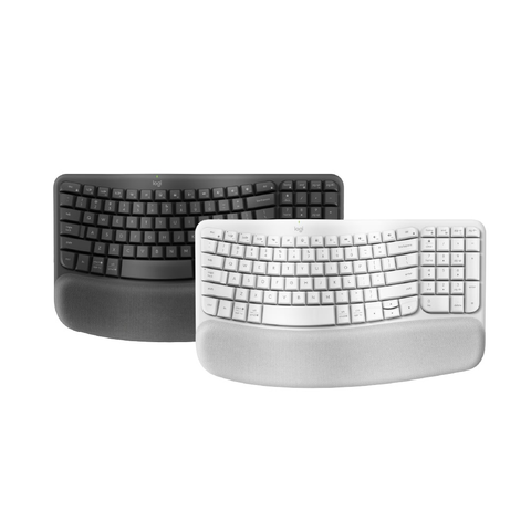  Bàn phím máy tính Logitech Wave Keys Ergonomic (Không dây - Kết nối USB, Bluetooth) 
