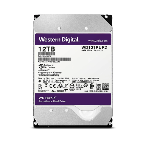  Ổ cứng HDD WD Purple Pro 12TB WD121PURP (3.5