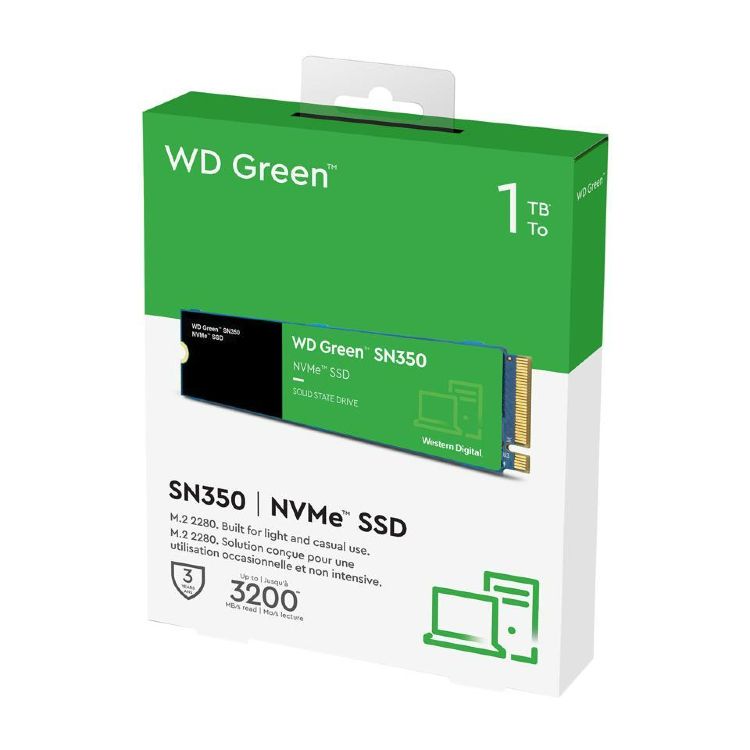  Ổ cứng SSD Western Digital GREEN 1TB WDS100T3G0C (SN350 PCIe Gen3 x4 NVMe M.2) 