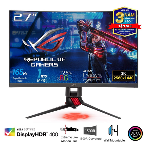  Màn hình máy tính Cong ROG Strix Gaming LCD ASUS XG27WQ 27