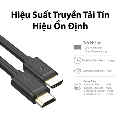  Cáp Unitek HDMI 15M Y-C 143M Hỗ trợ 4K siêu nét 