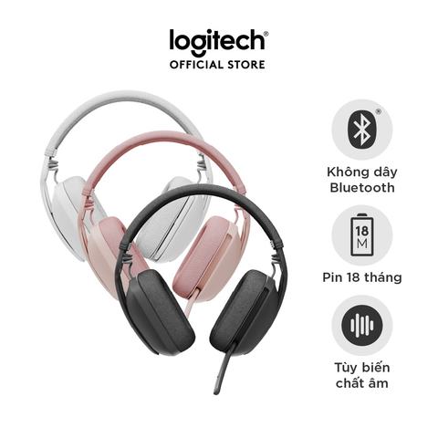 Tai Nghe Logitech Zone Vibe 100 Wireless (chụp tai không dây Over-ear) 