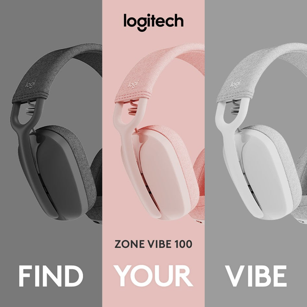 Tai Nghe Logitech Zone Vibe 100 Wireless (chụp tai không dây Over-ear) 