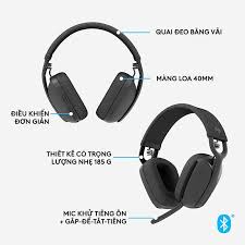  Tai Nghe Logitech Zone Vibe 100 Wireless (chụp tai không dây Over-ear) 