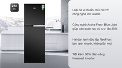 Tủ lạnh Beko Inverter 230 lít RDNT251I50VWB