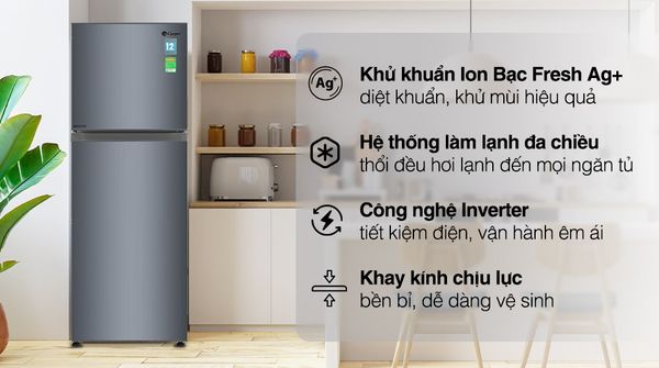 Tủ lạnh Beko Inverter 189 lít RDNT201I50VK