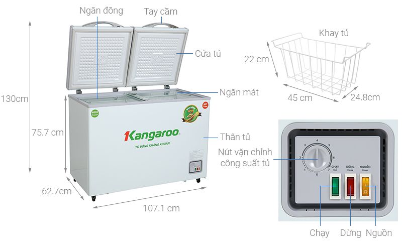 Tủ đông Kangaroo 192 lít KG 266NC2