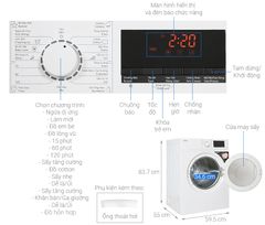 Máy sấy thông hơi Galanz 8 Kg DV-80T5C(W)