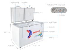 Tủ đông Sanaky 410 lít VH 5699HY