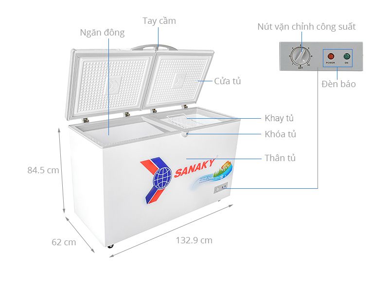 Tủ đông Sanaky 305 lít VH-4099A1