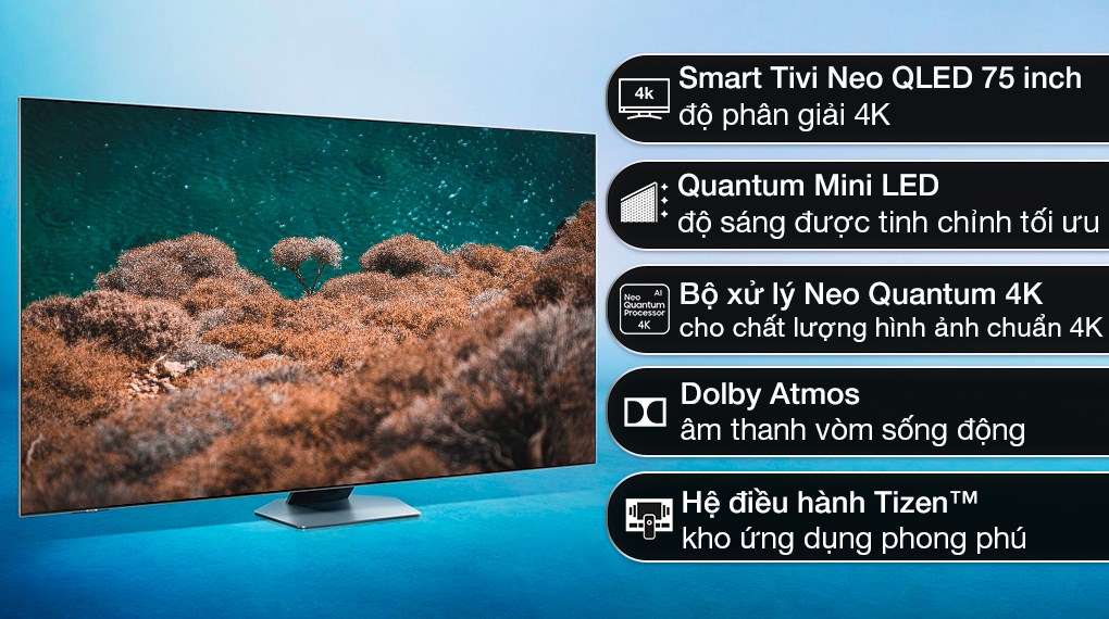 Smart Tivi Neo QLED 4K 75 inch Samsung QA75QN85B giá rẻ tại Hà Nội