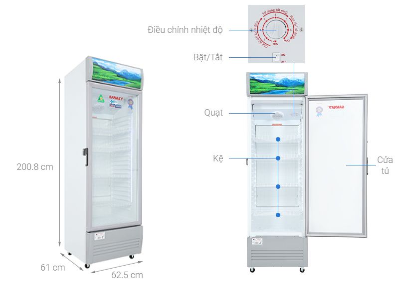 Tủ mát Sanaky Inverter 340 lít TM.VH408K3L